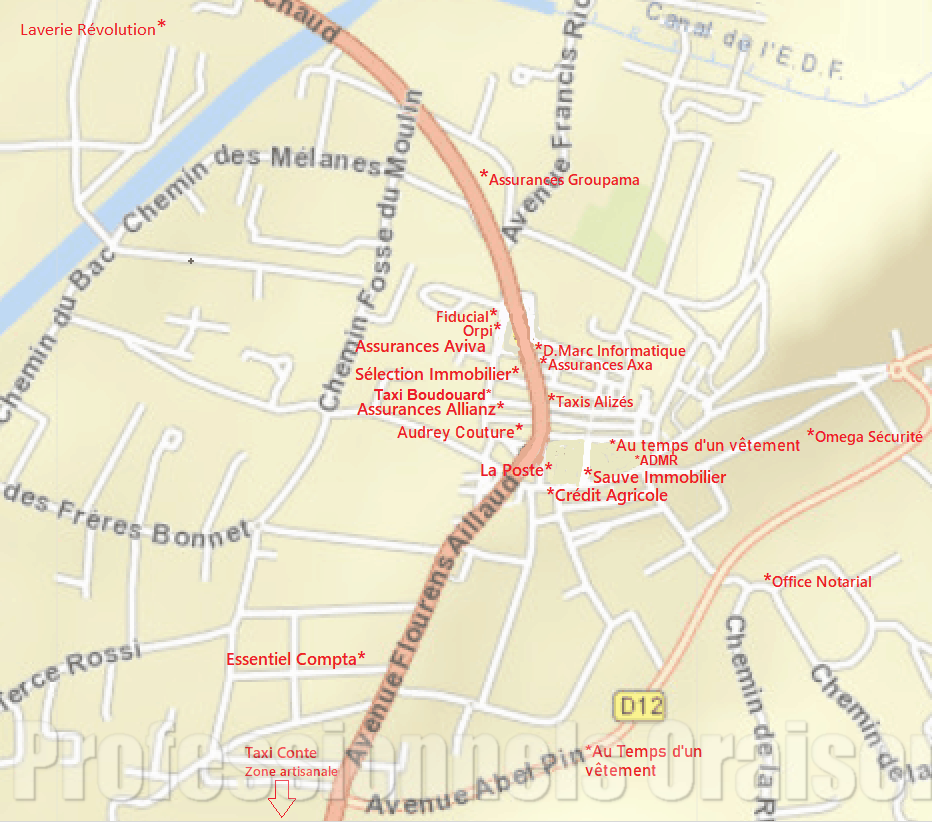 Plan d'accès Services Oraison