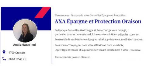 Assurances Axa - Anaïs Mazzoleni